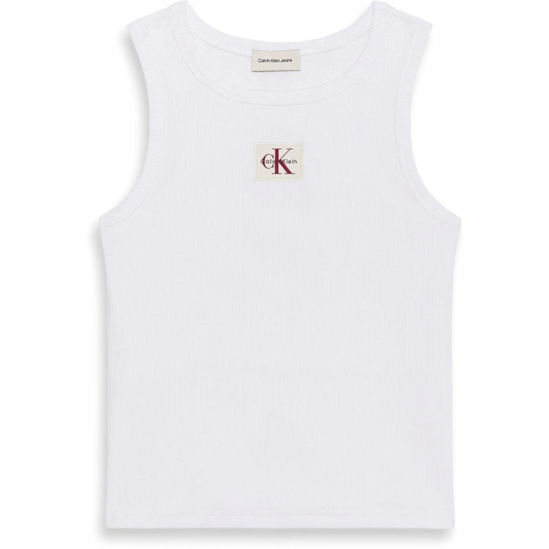 Image of Calvin Klein Jeans Womens Tank Vest Bright White female 10 (S)