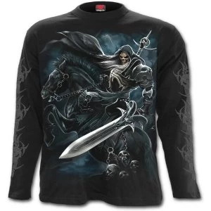 Image of Grim Rider Mens Large Long Sleeve T-Shirt - Black