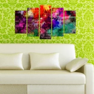 Image of 5ABSMDF-64 Multicolor Decorative MDF Painting (5 Pieces)