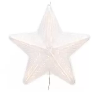 Image of Kaemingk - LED Star Christmas Decoration (UK Plug) (40cm) (White) - White