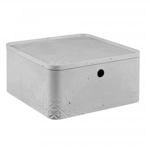 Image of 8.5L Curver Beton Cube and Lid Grey