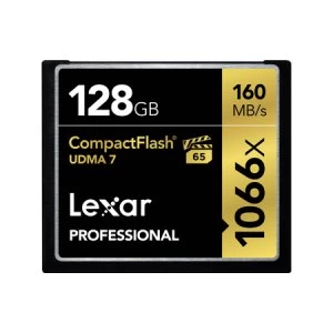 Image of Lexar Professional 1066X Compact Flash 128GB Memory Card