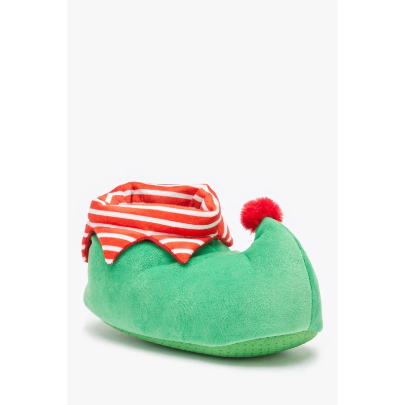 Image of Be You Kids Christmas Elf Slippers - Green Green 1