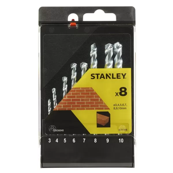 Image of Stanley 8Pc Masonry Drill Bit Set - STA56040-QZ