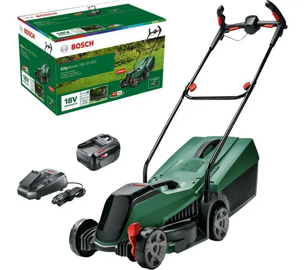 Image of Bosch CityMower 18-32 18V 1 x 4Ah Li-ion Cordless Rotary Lawnmower