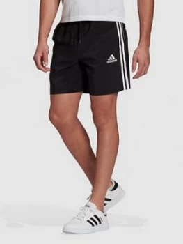 Image of adidas 3-Stripe Chelsea Shorts - Black/White, Size XL, Men