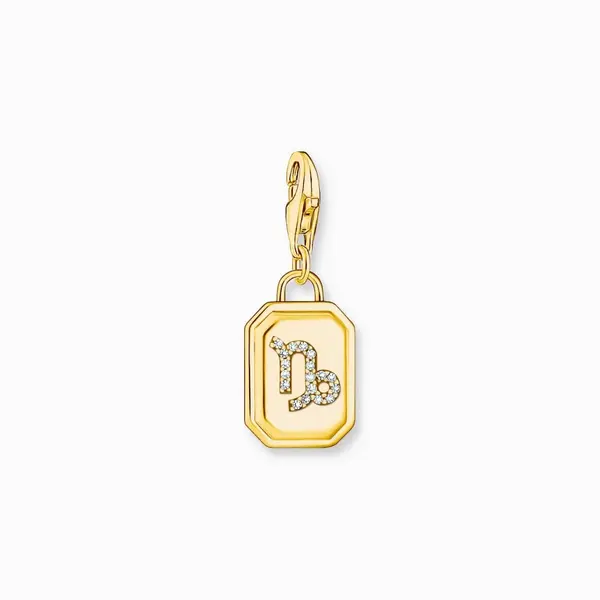 Image of Thomas Sabo Charm Club Charmista Sterling Silver Gold Plated Zirconia