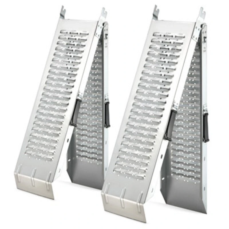 Image of Vonhaus Motorbike Ramp Portable - 400Kg Max Weight, 200Kg Per Ramp - Folding Heavy Duty Loading Ramps For Van (Galvanised Steel)