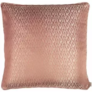 Image of Kai Astrid Metallic Teardrop Piped Edge Cushion Cover, Coral, 43 x 43 Cm