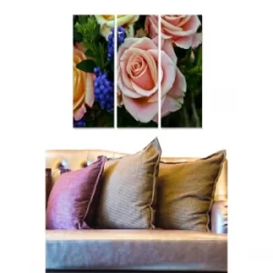 Image of MDF173807 Multicolor Decorative MDF Painting (3 Pieces)