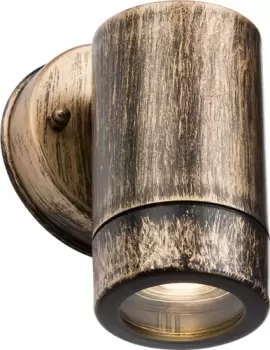 Image of KnightsBridge EAMON - 230V IP54 GU10 Polycarbonate Single Wall light - Brushed Brass