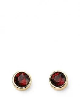 Image of The Love Silver Collection Swarovski Birthstone Gold Plated Silver Silver Earrings