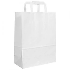 Image of Purely Packaging Vita Flat Handle Paper Bag 260 (W) x 350 (H) x 120 (D) mm White Pack of 150
