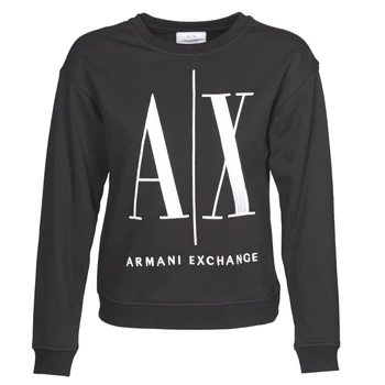 Image of Armani Exchange Logo Sweatshirt Black Size L Women