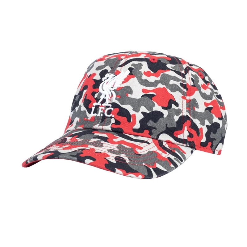 Image of Liverpool FC Mens Melee Camo Cap in Red Red Male One Size