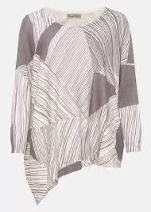 Image of Phase Eight Multi Coloured Cora Abstract Print Knit Top - XS - multicoloured