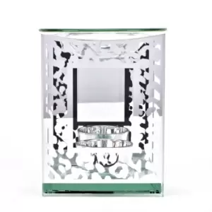 Image of Premier Housewares Hestia Silver Leopard Print Oil Burner