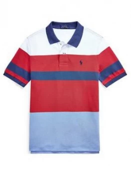 Image of Ralph Lauren Boys Short Sleeve Colour Block Polo Shirt - Red