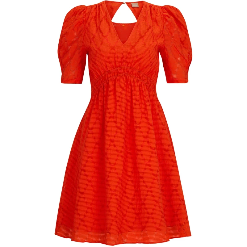 Image of Boss Womens C Dizziano Smock Dress Orange female 4 (XXS)