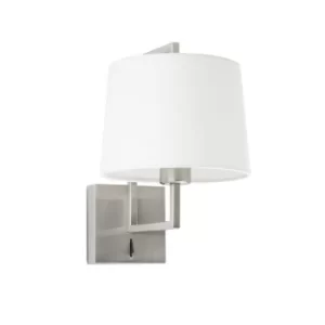 Image of Frame Wall Light with Shade Nickel, E27