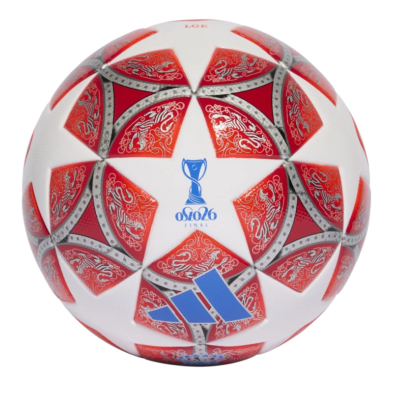 Image of adidas Womens UEFA Champions League Football 2025 2026 White/Red unisex Size 4