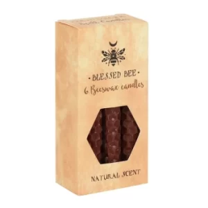 Image of Pack of 6 Brown Beeswax Spell Candles