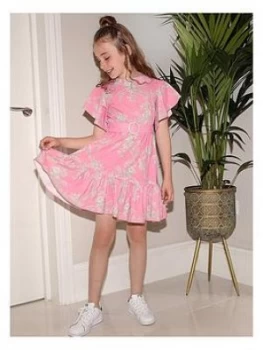 Image of Chi Chi London Girls Kaitlin Angel Sleeve Dress - Pink