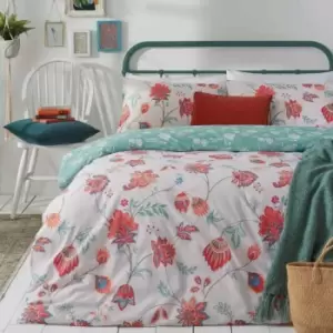 Image of Furn. Amreli Super King Duvet Cover Set Cotton Polyester Coral