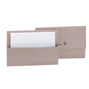 Image of 5 Star Document Wallet Half Flap Foolscap Buff Pack of 50