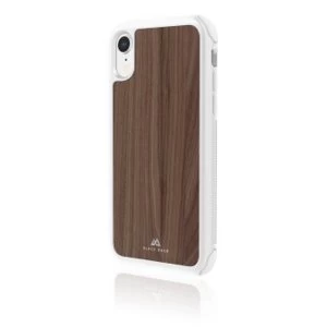 Image of Black Rock - Robust Real Wood Cover for Apple iPhone XR, walnut