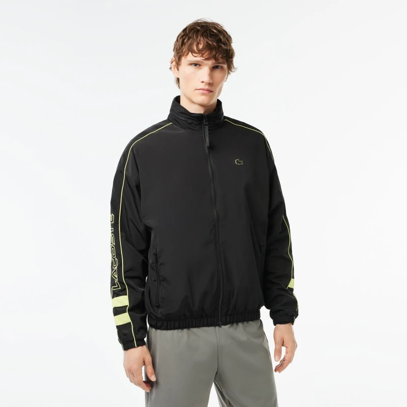 Image of Lacoste Mens Tracksuit Top Black/Limeira male S