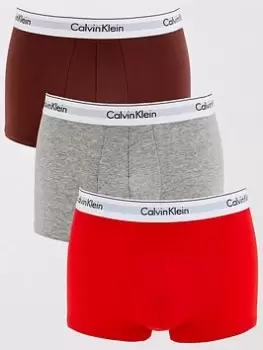 Image of Calvin Klein 3 Pack Trunk - Multi, Assorted, Size S, Men