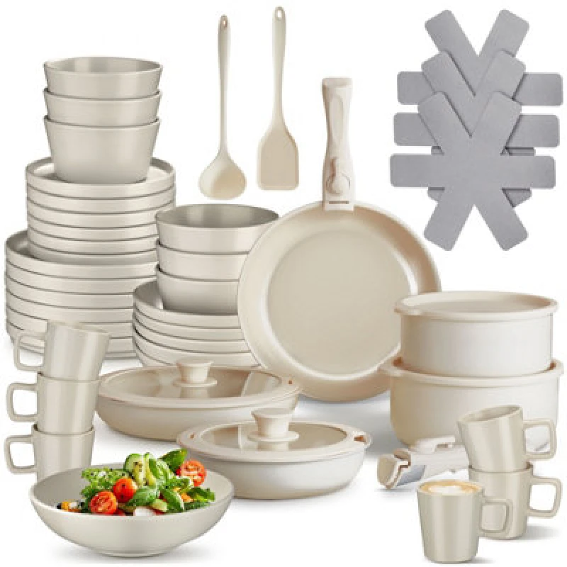 Image of tectake Kitchen Starter Set Una/Genua Multicolor Unisex