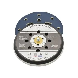 Image of Flexipads World Class Dual Action Sander Pad 150mm PSA NO8 Multi Holes 5/16 + M8 Festo & Makita