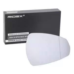Image of RIDEX Wing Mirror Glass Right 1914M0443 Side Mirror Glass,Mirror Glass AUDI,A3 Sportback (8VA, 8VF),A3 Limousine (8VS, 8VM),A3 Schragheck (8V1, 8VK)