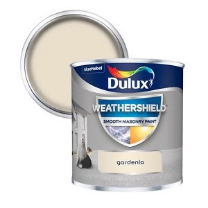 Image of Dulux Weathershield Gardenia Smooth Masonry Paint 250ml