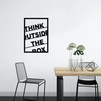 Image of Think Outside The Box - Black Decorative Metal Wall Accessory