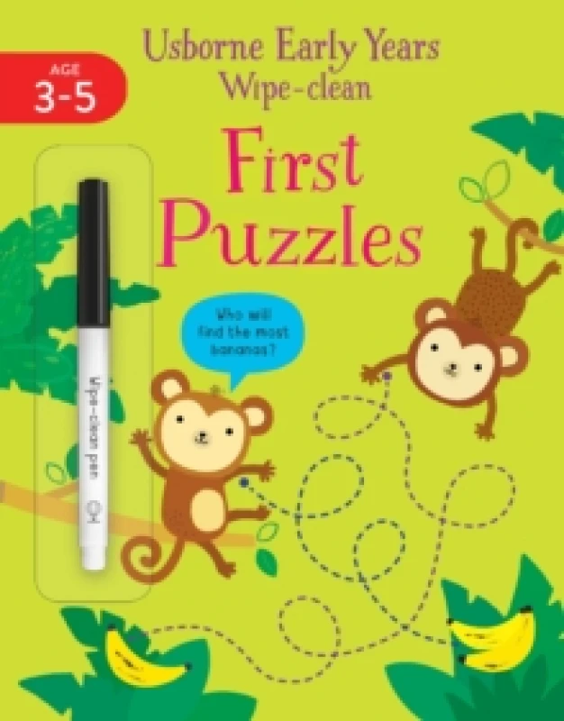 Image of Jessica Greenwell Early Years Wipe-Clean First Puzzles Book Multi unisex