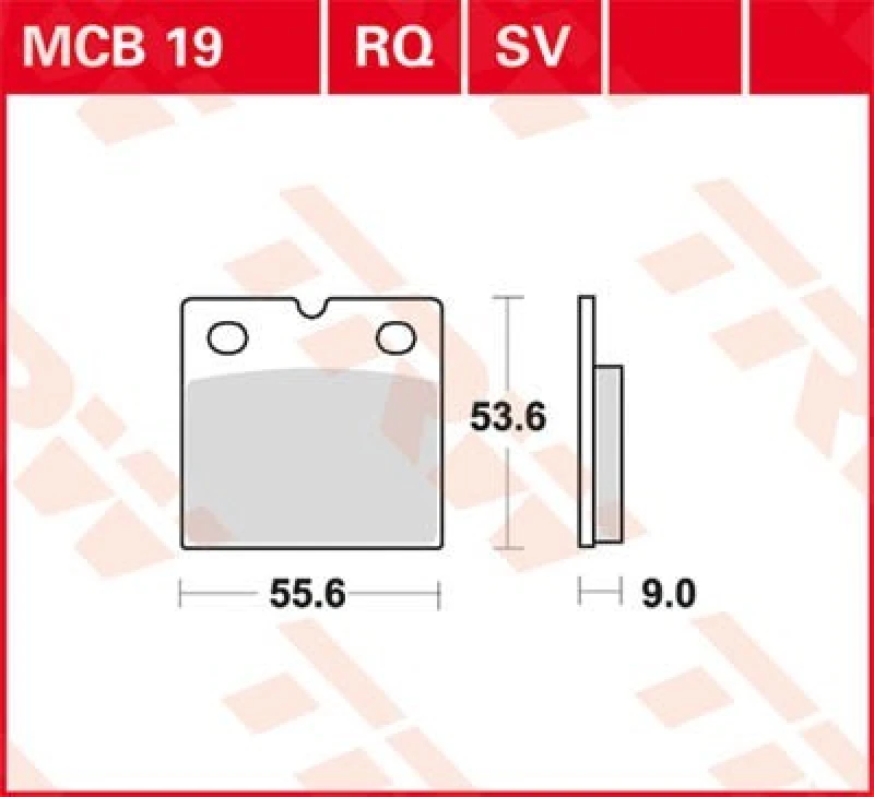 Image of TRW MCB19SV Brake pad set Brake Pad Set,disc brake (402)