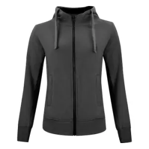 Image of Clique Womens/Ladies Classic Melange Full Zip Hoodie (L) (Anthracite)