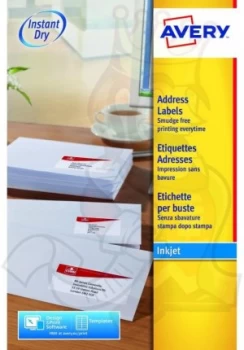 Image of Avery Inkjet Addressing Labels 99.1 x 57mm 250 Pack