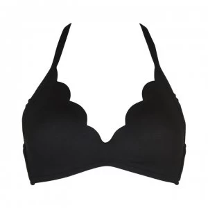 Image of Seafolly Petal Halter Bikini Top - Black