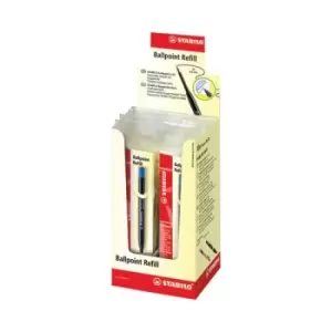 Image of Stabilo Ballpoint Refill Ecopack Bag Blue (Pack of 10) 2/041-02