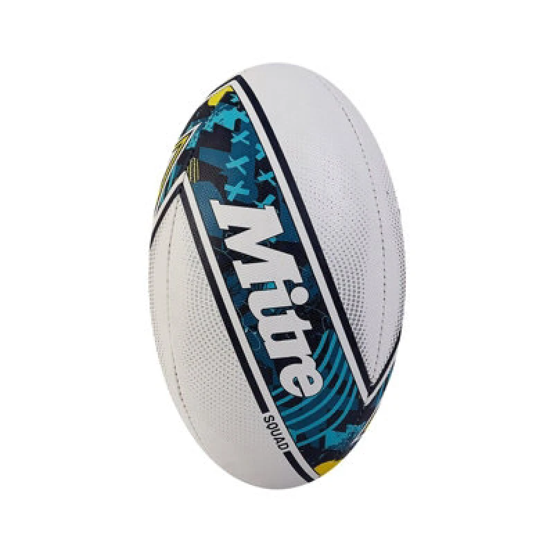 Image of Mitre Squad Rugby Ball White/blue/black (5)