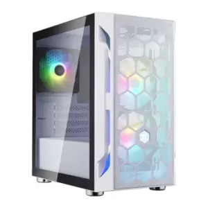 Image of SilverStone FARA H1M-PRO White Tempered Glass Micro-ATX PC Case