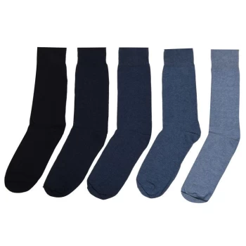 Image of Howick Marl 5 Pack Socks - Blue