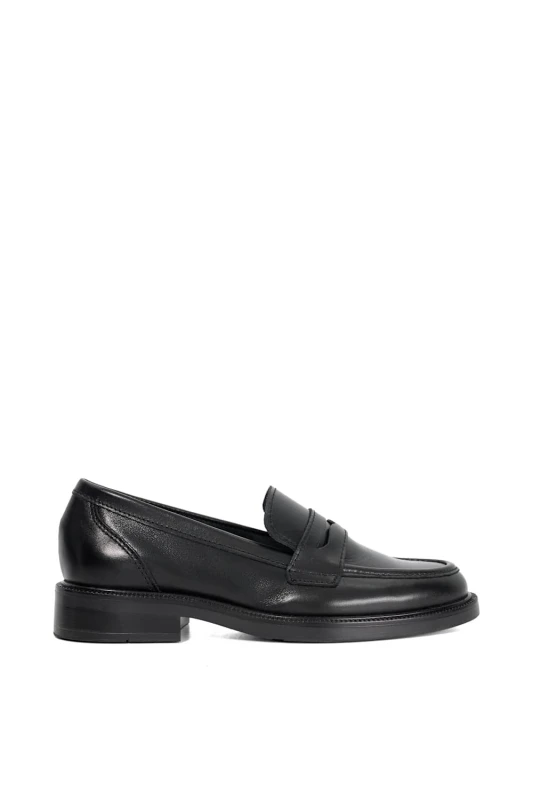 Image of Dune London Womens 'Giya' Leather Loafers in Black Size: 5 Black Female 5