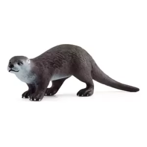 Image of Schleich Wild Life Otter Toy Figure, 3 To 8 Years, Grey (14865)