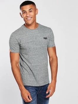 Image of Superdry Orange Label Vintage Embroidered T-Shirt - Grey Marl, Size 4XL, Men