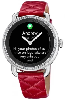 Image of Festina SmarTime Red Leather Strap Colour Screen Watch